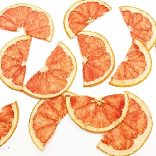 5pcs Pressed Dried Grapefruit Slices Fruit Plant Herbarium For Jewelry Postcard Invitation Card Phone Case Bookmark Making DIY
