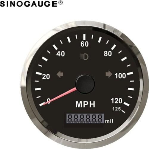 85mm Free Shipping GPS Speedometer 125MPH Motorcycle Left Right High Beam Over Speed Buzzer Alarm Value Adjustable New Arrival