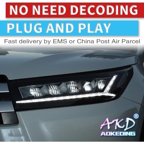 Car Styling for Toyota Highlander Headlights 2018 New Kluger DRL low beam High Beam LED Dynamic turn signal