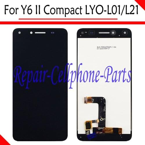 Black New Full LCD Display +Touch Screen Digitizer Assembly Replacement For Huawei Y6 II Compact LYO-L01 LYO-L21 Tracking Number
