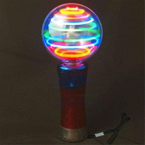 Childrens Luminous Magic Ball Toy Stick Led Flash-rotating Light Show Toy 7.5” Magic Ball Wand Fun Led Party Gift For Kids