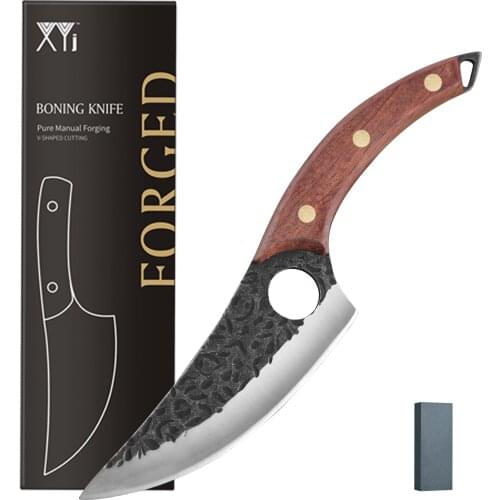 US Delivery Full Tang Boning Knife 6 Inch Stainless Steel Carving Filleting Fish Salmon Knife Tool Gift Packing Wood Handle Set