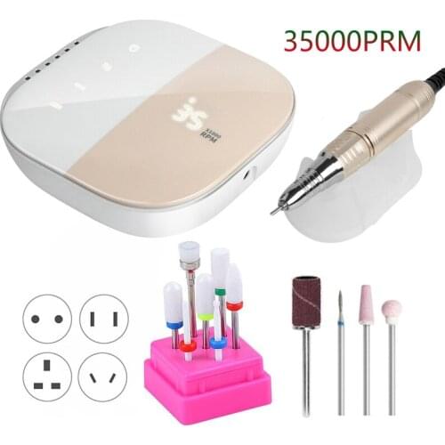 35000RPM Electric Nail Drill Machine Manicure Drill Pedicure Gel Polish Milling Cutter Set Salon Professional Nail Drill Machine
