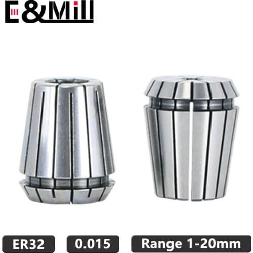 ER Collet Chuck ER32 1~20 21 22 23 24 25 26mm 0.015 For CNC Milling Tool Holder Engraving Machine Lathe Mill Spring Chuck Collet