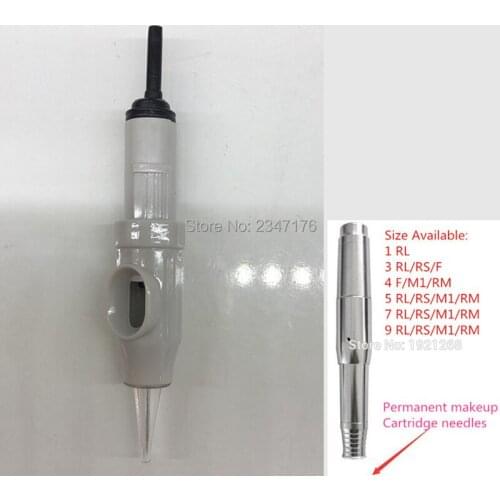 150pcs Gray color permanent makeup machine needle 1RL/3RL/5RL micro needles for digital eyebrow lips swiss tattoo gun machine