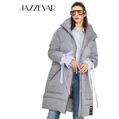 JAZZEVAR 2020 Winter new arrival women down jacket gray color outerwear loose clothing high quality winter coat women Y9060
