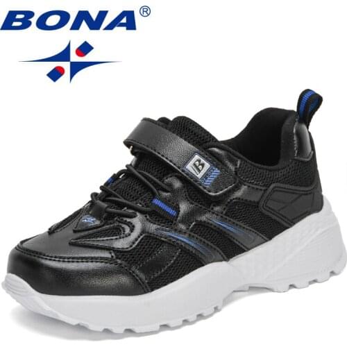 BONA 2021 New Designers Arrivals Kids Shoes Trendy Sneakers Fashion Breathable Children Sport Shoes Outdoor Jogging Footwear