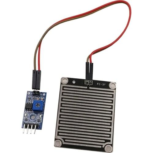 Rain Drop Sensor Module 3.3V-5V Small board PCB size: 32mm x 14mm DO: TTL switch signal output