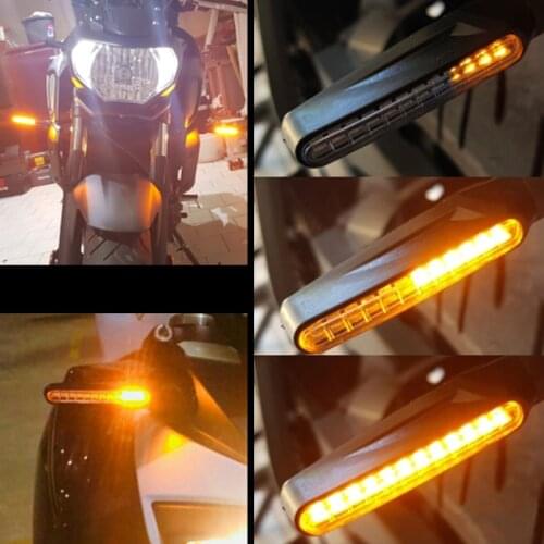 Motorcycle LED Turn Signals Light Indicator signal Flasher tail light For Motor 12V Flowing Water Blinker Flashing Light 2/4 PCS