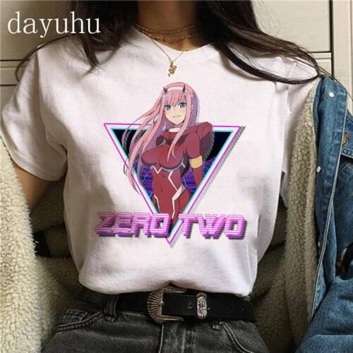 Darling In The Franxx Anime Harajuku T Shirt Men Zero TWO Aesthetic Funny Manga T-shirt Cool Anime Tshirt Hip Hop Top Tees women