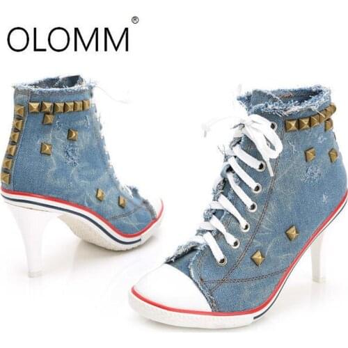 New Womens Shoes High Heel Canvas Shoes New Zapatos De Mujer Women Shoes Fashion Womens Shoes Heels Pumps Women Shoes