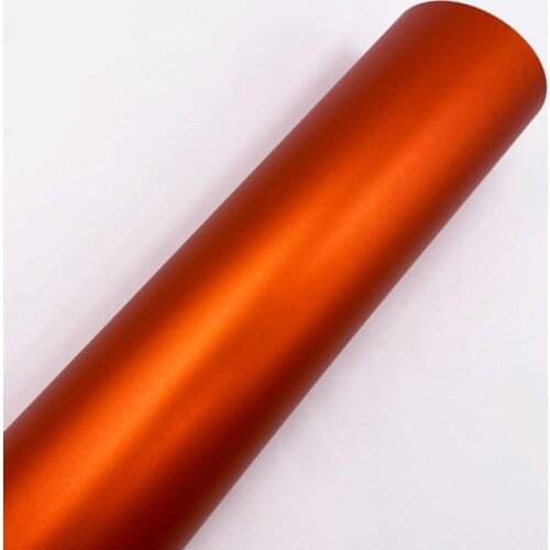 The Newest Orange Metallic Matt Vinyl wrap Car Wrap Chrome orange Matt Film Vehicle Wrapping Sticker Foil decal