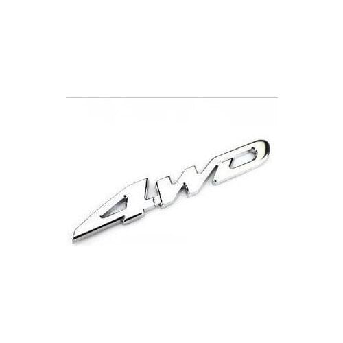 New Car stickers Metal Chrome 4WD Displacement Emblem Badge All Wheel Drive Car styling decals for Toyota VW and so on dz
