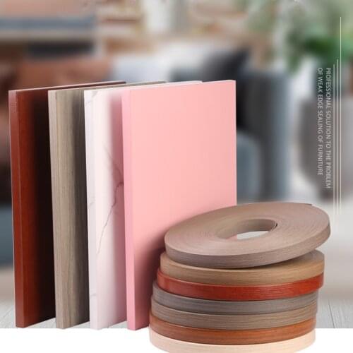 Flame Retardant Edge Banding Edgebands for Formica Board Panel 23mm 55mm x 10m PVC ABS Solid Color Stone Marble Grain
