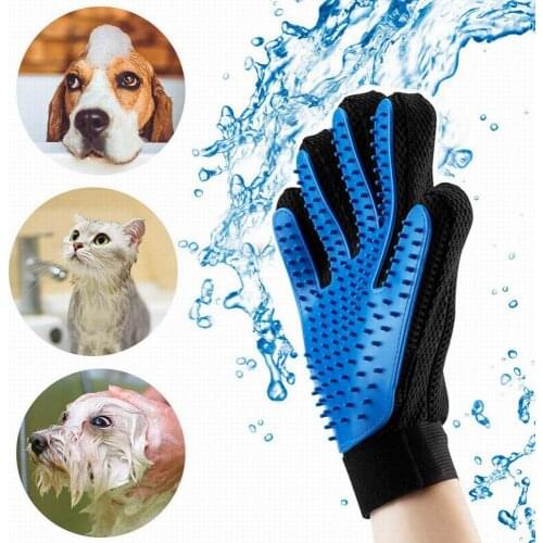 Pet Soft Silicone Dog Pet brush Glove Grooming Brush Pet Grooming Glove Cat Bath Cat cleaning Supplies Pet Glove Cat combs