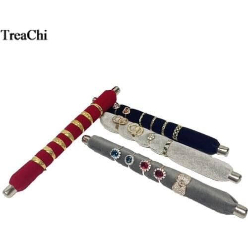 New Arrival Sponge Stick Ring Holder Velvet Ring Jewelry Organizer Stand Jewellery Bar Rack Exhibition Showcase Stand