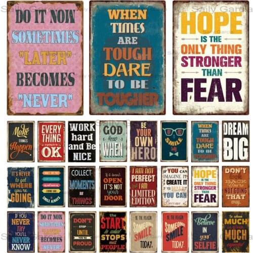 App Inspiring Motto Tin Sign Vintage Metal Painting Retro Iron Poster Wall Art Shop Home Decor Festival Decorative Gift Decor