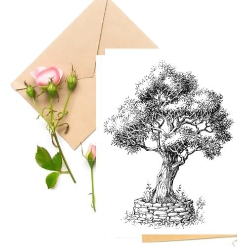 Tree Clear Stamps For DIY Scrapbooking Card Making Silicone Stamps Fun Decoration Supplies