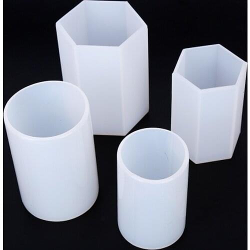 Silicone Mold DIY Pen Holder Desk Organizer Decoration Table Decor Epoxy Resin Handmade Crafts Cup Stripe Unique Practical