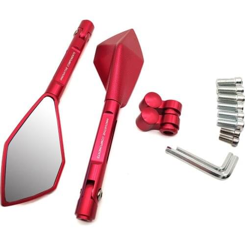 CNC Universal Motorcycle Mirror Rearview Side Mirrors Motorbike Accessories For Kawasaki zx 10r zx10 r zzr 600 zxr 400 KX65 KX85