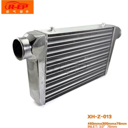 Universal Turbo Intercooler 450x300x76 Front Mount Intercooler For Honda Civic Integra Saab 3" Inlet 76MM Turbo Inter Cooler