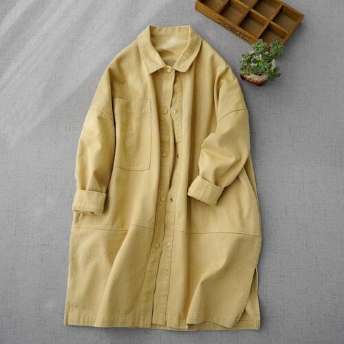 Denim Raglan long sleeve windbreaker womens autumn new thin coat loose casual medium length top 0418