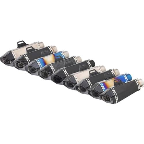 Inlet 51mm Motorcycle Exhaust Muffler End Pipe Slip On Universal for S1000RR CBR650F CB600F ZX6R ZX10R MT07 MT09 MT10 R15 R3 etc