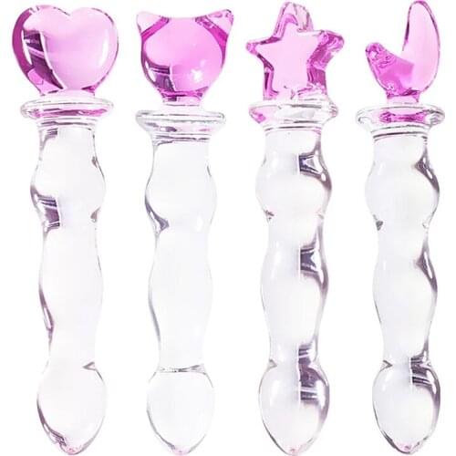 High-grade Crystal Glass Dildo Penis Beads Butt Plug Sex Toys For Woman Masturbation Vaginal Stimulation Prostate Massage G Spot