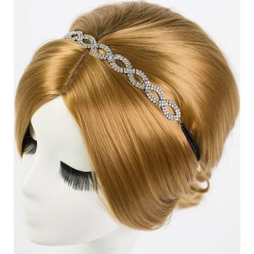 YFJEWE Band Girl Summer Style Hair Accessories Party Wholesale Drop Shipping Women Fashion Crystal Head Chain elastic Hair H040