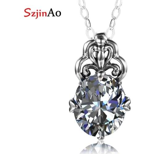 Szjinao Brand Sliver 925 Jewelry Pendant Diamond Without Necklace Handmade Gemstone April Birthstone Send A Gift For Wife 2020