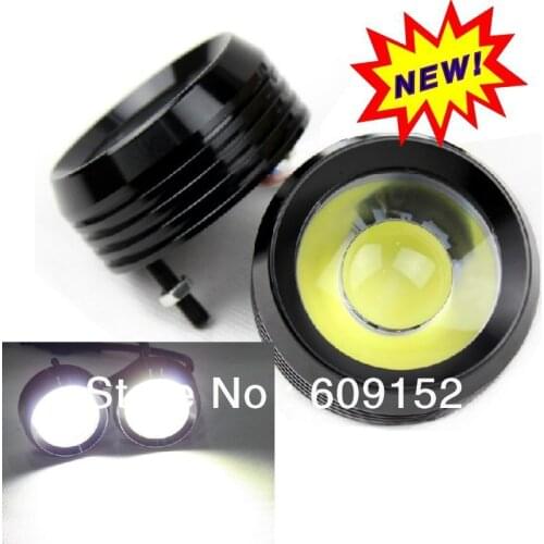 1Pair 12V 18W High power Led DRL Light daytime running Car Fog lamp 100% Waterproof Round Grill Aux Eagle eye driving lights