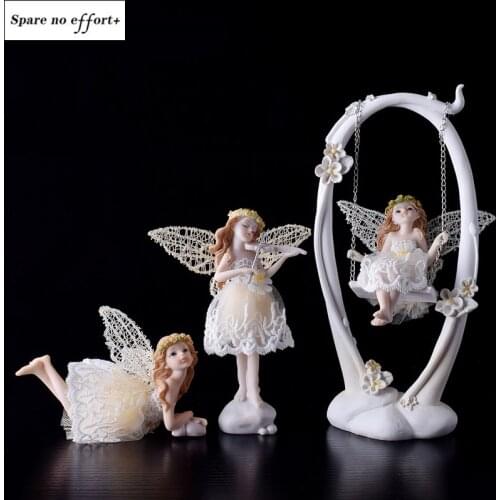 1pcs Christmas Kids Gift Girl Dolls fairy with wing Children Animation Figurines Toys Home Decoration Accessories