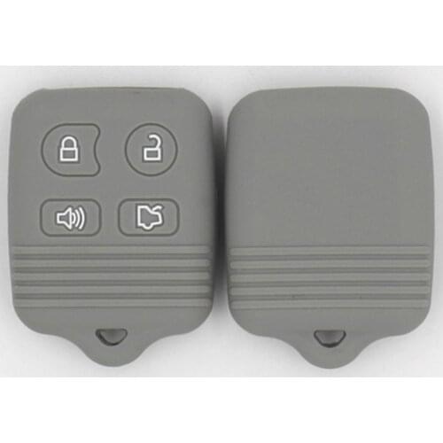 3PC Silicone Key Case Cover For Ford Mustang Fusion Edge Explorer Expedition 2017 2018 2019 Keyless Remote Key Fob Shell