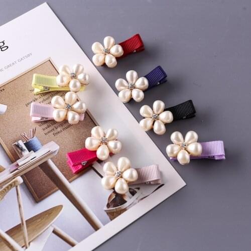 Cute Pet Diamond Pearl BB Clip Hairpin Pet Dog Cat Headdress Flower Accessories Beauty Dress 30pcs