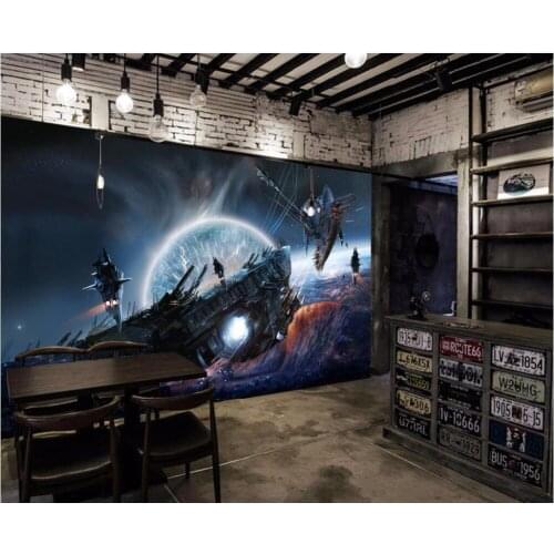 3d wall murals wallpaper for walls 3 d wallpaper The space capsule bar decoration painting Custom mural photo