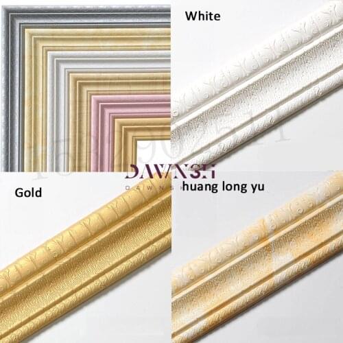 3D Border Wall Sticker Waterproof Top Corner Line Wall Edge Strip Wall Waist Line Sticker Tiles Wallpaper Border Home Wall Decor