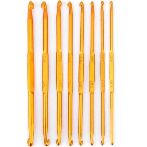 8pcs/set crochet hook set aluminum double-head crochet yarn hook Suit weaving fashion Sewing Needles gifts for women FZ65