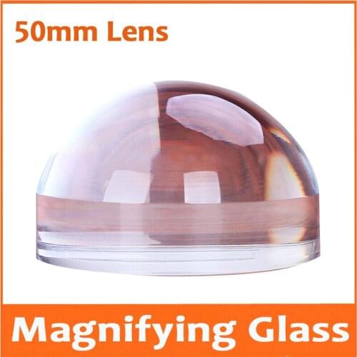 8X 50mm Acrylic Spherical Magnifier Desktop Paper Map Magnifying Glasses Handheld Reading Glass 5 Times Display Appreciate