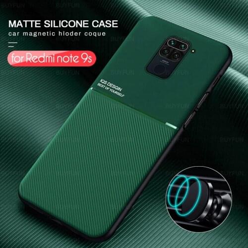 Redmi9a case magnetic car holder matte silicone shockproof coque on xiomi redmi note 9 pro s 9s redmy 9a protective shell covers
