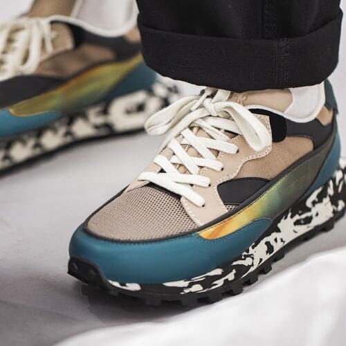 Maden Multicolo Breathable Light Mens Jogging shoe Retro Sports Mesh Running Sneakers Trend Casual Outdoor Training Racing Shoe