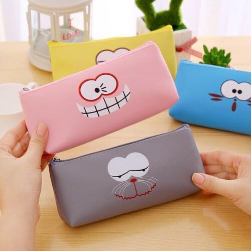DL (1Pc/Sell) Kawaii Pencil Case Canvas School Supplies Bts Stationery Gift School Cute Pencil Box Pencilcase Pencil Bag