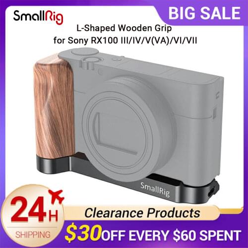 SmallRig L Plate Bracket With Wooden Grip For Sony RX100 III/IV/V(VA)/VI/VII Quick Release L Shape Tripod Bracket Plate -2467