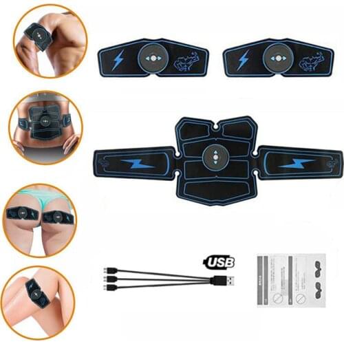 Abdominal Muscle Massager Electro Stimulator Slimming Bandage Body Vibrating Exercise Machine EMS Massager Belly Leg Arm Workout