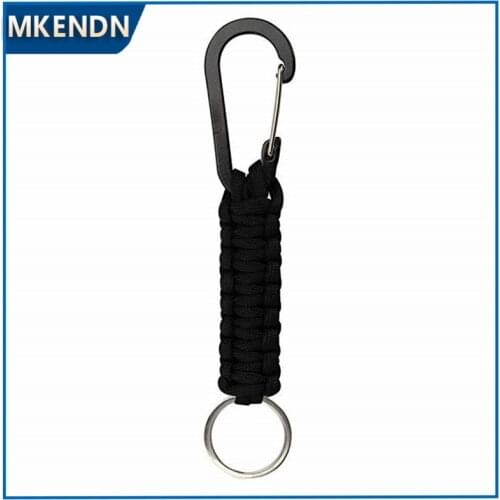 MKENDN Outdoor Umbrella Rope Keychain Climb Keychain Tactical Survival Tool Carabiner Hook Cord Backpack Buckle Spory Style