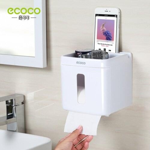 Ecoco Tissue Box Wall Mounted, Paper Roll Holder, Kitchen Paper Dispenser, Bathroom Toilet Paper Dispenser High Quality