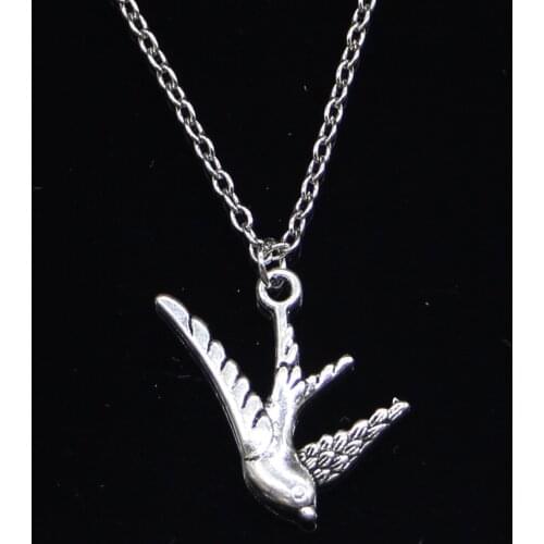 New Fashion Necklace 26x25mm flying swallow bird Pendants Short Long Women Men Colar Gift Jewelry Choker