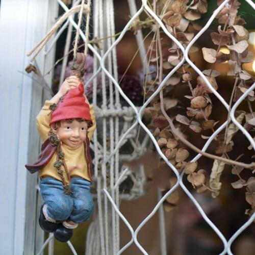 Pastoral Creative Painted Wizard Character Pendant Garden Resin Accessories Courtyard Sculpture Craft Outdoor Villa Decoration