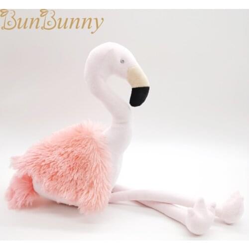 Pink Flamingo Plush Toys Sweet GIrl Nursey Room Decoration Home Accessories Lovely Handmade Soft Swan Stuffed Animal Doll