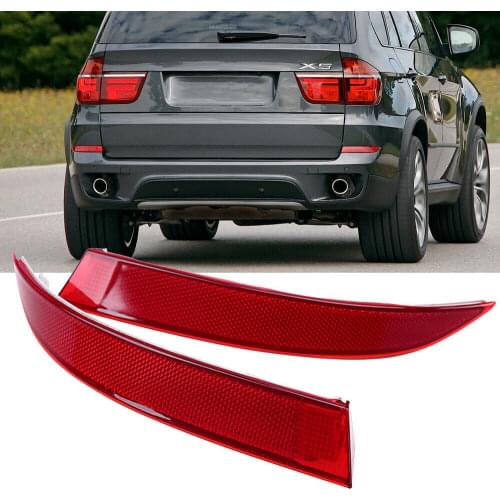 Right / Left Side For BMW X5 E70 LCI 2011 2012 2013 Rear Bumper Red Lens Reflector Tail Light Housing