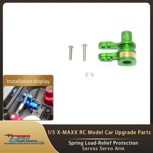 RC Car Parts GPM 1/5 X-MAXX 8S Bigfoot Model Cars Aluminum Alloy Spring Load-Relief Protection Servos Servo Arm TXM025TSH